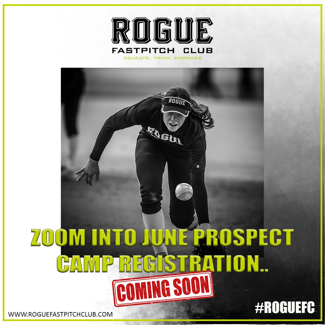CoachKayeAZ's tweet photo. DONβT MISS the #ROGUEFC Zoom Into June - ARIZONA Prospect Camp on Thursday June 10. Registration details will be out soon! ππ₯
#RFC #ROGUETINGZ #GONEROGUE #ROGUEFASTPITCHCLUB #ARIZONABASED #AZFOCUSED https://t.co/iDPbgxwx3f