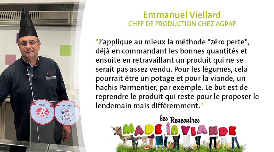 LesFlexitariens's tweet photo. 👨🍳 Le Chef de production à l'#AGRAF, Emmanuel Viellard met un point d'honneur à ne pas gâcher les produits en #RestaurationCollective.
#MieuxManger pour lui, c'est prendre plaisir à cuisiner & manger des produits de qualité, et aussi ne pas les gaspiller!
#MadeinViande #AntiGaspi https://t.co/XHHv66caTX