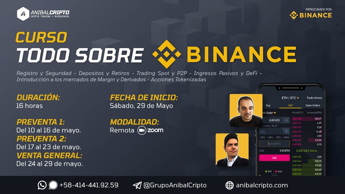 EzioRed's tweet image. 🚧ATENCIÓN🚧SORTEO Xpress de 02 becas al curso Todo sobre #Binance a arrancar este 29MAY

¿Cómo concursar?
1)Seguir a @anibalcripto y @EzioRed
2)Dar RT🔃 y LIKE❤️a ESTE tuit
3)Dinos porque te gustaría saber #TodoSobreBinance
Podrás participar hasta este viernes 28MAY a las 12PM🇻🇪
