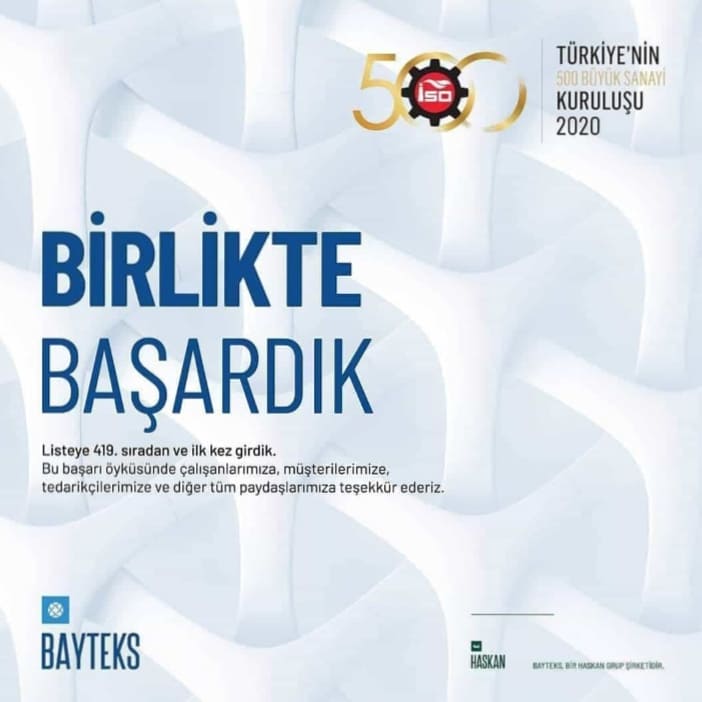 Gururla 👏👏👏 <a href="/Baytekstekstil/">Bayteks Teknik Tekstil</a> <a href="/Haskangrup/">Haskan Şirketler Grubu</a>