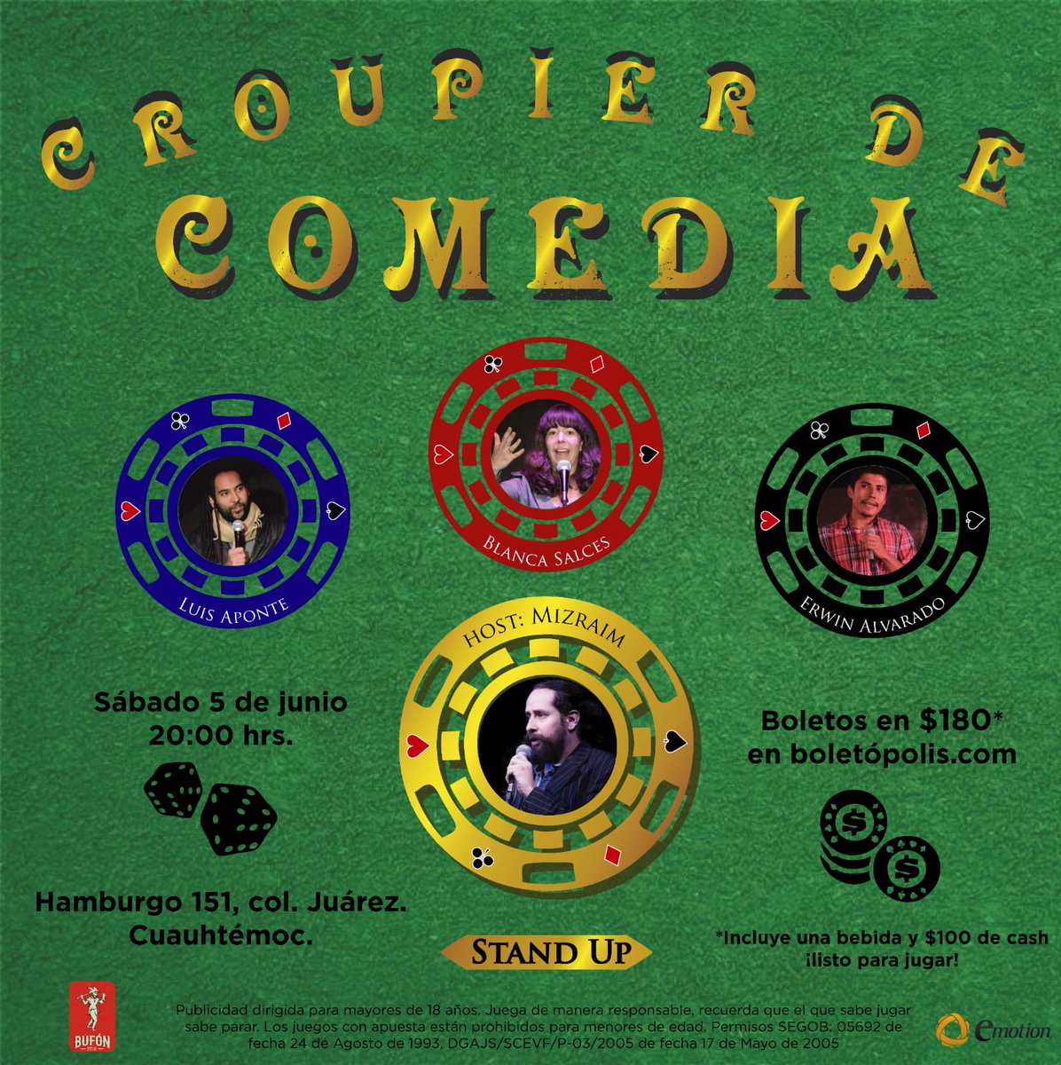 Este 5 de Junio volvemos al show.
#StandUpComedy