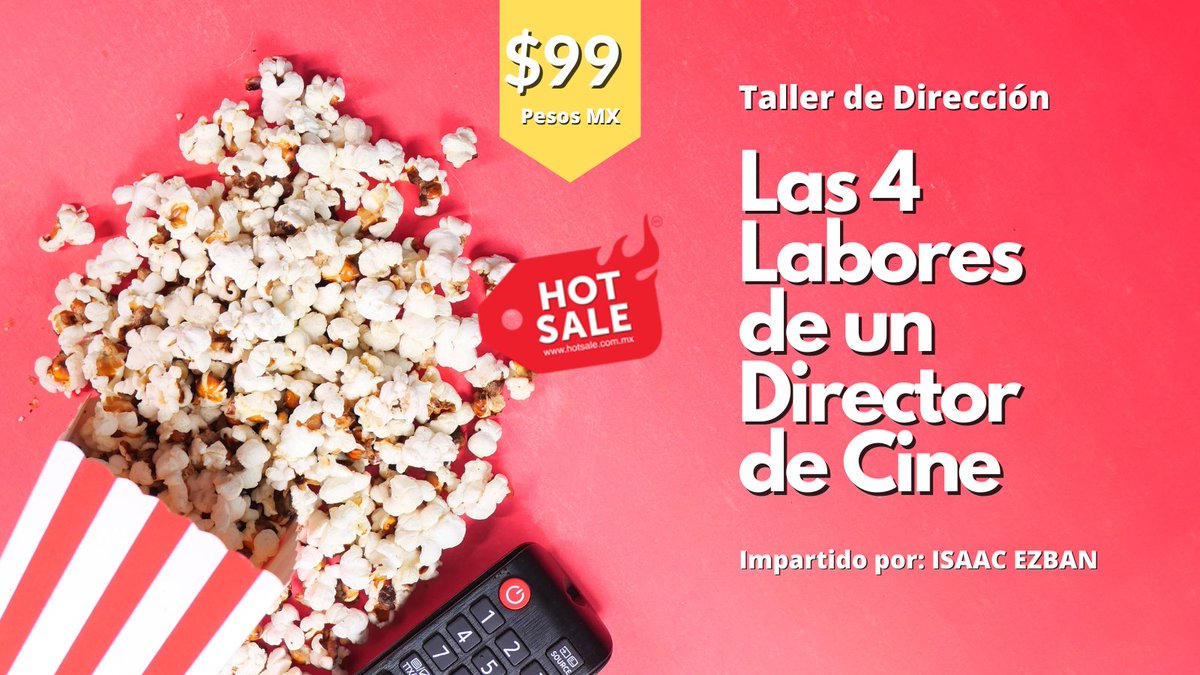 HOT SALE! TALLER DE DIRECCIÓN EN LÍNEA A SÓLO $99 PESOS!! LAS 4 LABORES DE UN DIRECTOR impartido por <a href="/IsaacEzban/">Isaac Ezban</a>, el Director de <a href="/El_Incidente_/">El Incidente</a>, <a href="/Los_Parecidos/">Los Parecidos</a>, y #Parallel; aquí en <a href="/Filmadores/">Filmadores</a> filmadores.com/cursos/las-4-l…