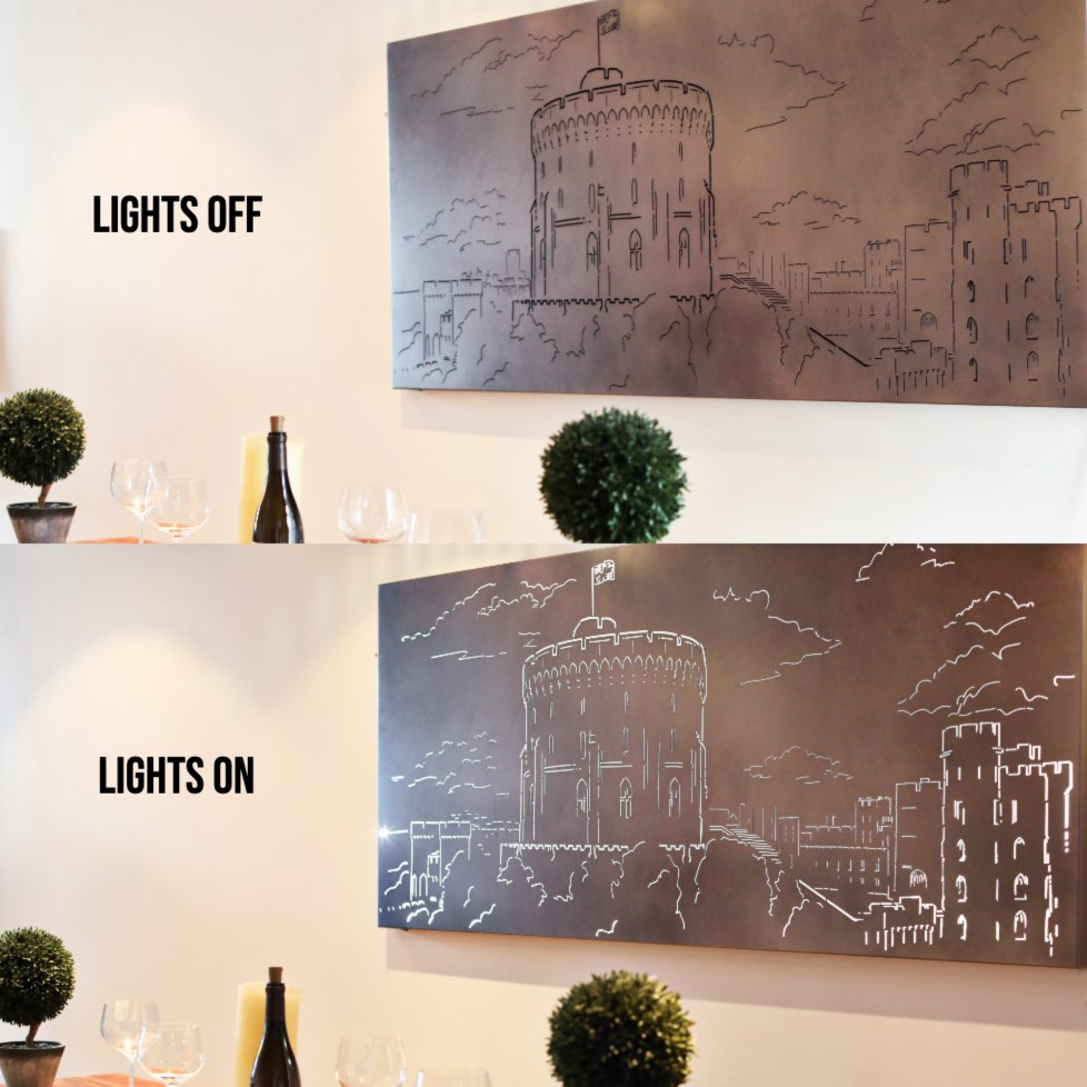 NarlaUk's tweet photo. As the light fades our artwork comes to life with the option of adding powerful premium LED lights! https://t.co/IUvYz6Ko23