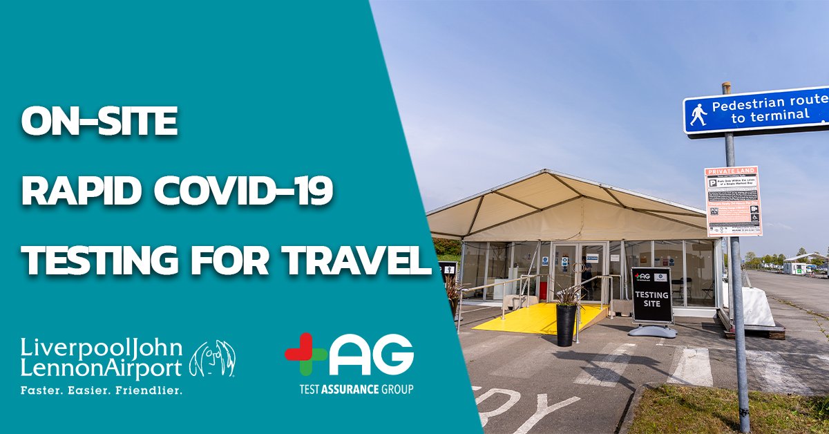 LPL_Airport's tweet photo. Rapid COVID-19 testing for travel available - PCR test processed on-site at Liverpool John Lennon Airport and your results are guaranteed within three hours.

Book your test here 👉 https://t.co/fgGjcndnW5 https://t.co/q1ZumBc49H