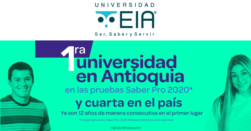 UniversidadEIA's tweet photo. Por duodécimo año consecutivo, gracias al excelente trabajo de nuestros estudiantes, la EIA ocupó el primer lugar en pruebas genéricas de Saber Pro en Antioquia. 🥳🤩
Felicitaciones 👏
Más información de la noticia https://t.co/lpinrHgnjZ
#TodosSomosEIA #SelloEIA #TalentoEIA https://t.co/9qFEuopQPt