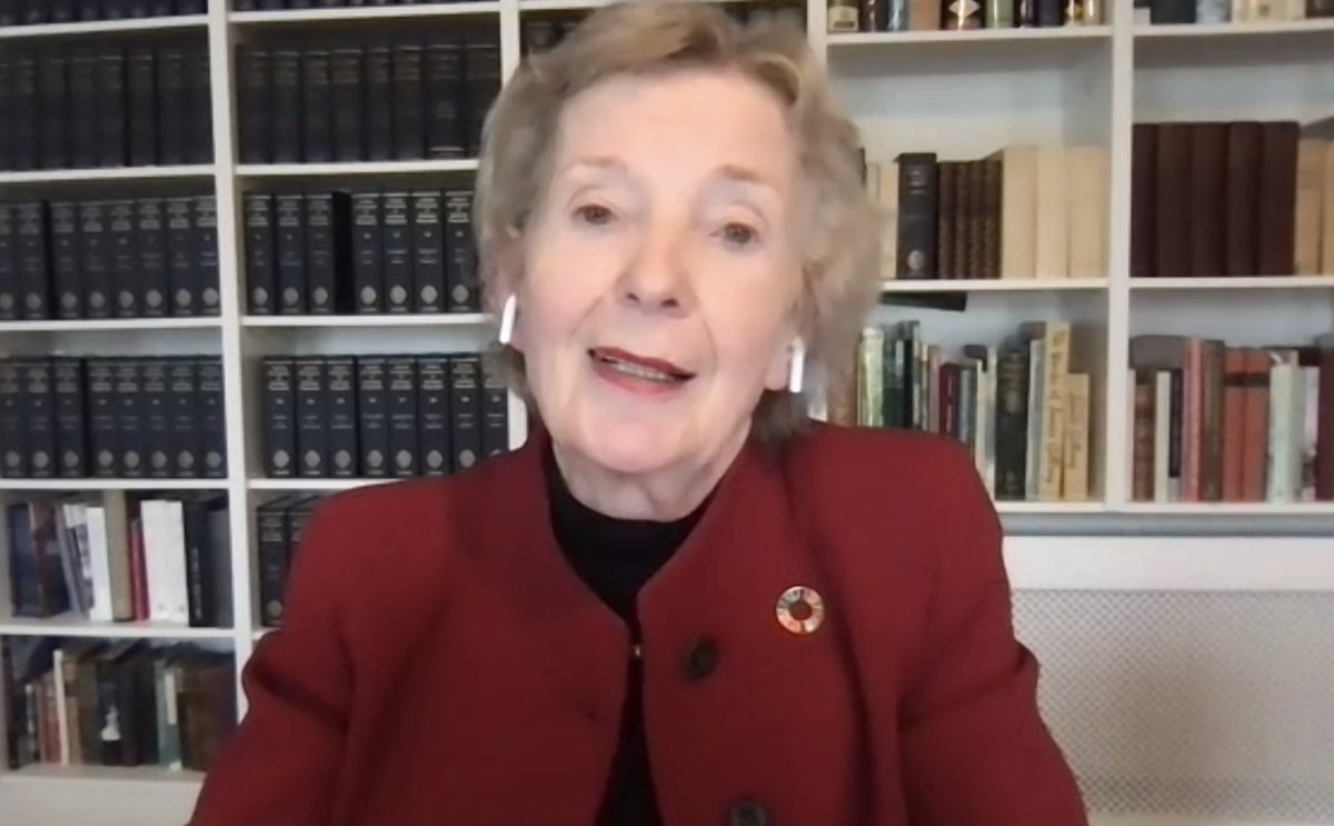 Mary Robinson speaks to businesses about their role in securing the Universal Human Right to a Healthy Environment (#HR2HE) - “Today, you can raise up that rallying call for ambition and just think what you can achieve.”

LIVE now 🟢 bit.ly/HR2HE-business