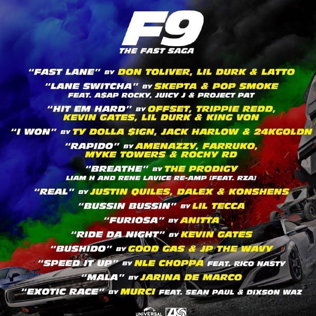 TU949fm's tweet photo. Lanzaron el 'Playlist' de música para la nueva película F9 y aparece MUCHOS latinos! #LatinosRepresent 🔥 https://t.co/h99uvS2Rsj