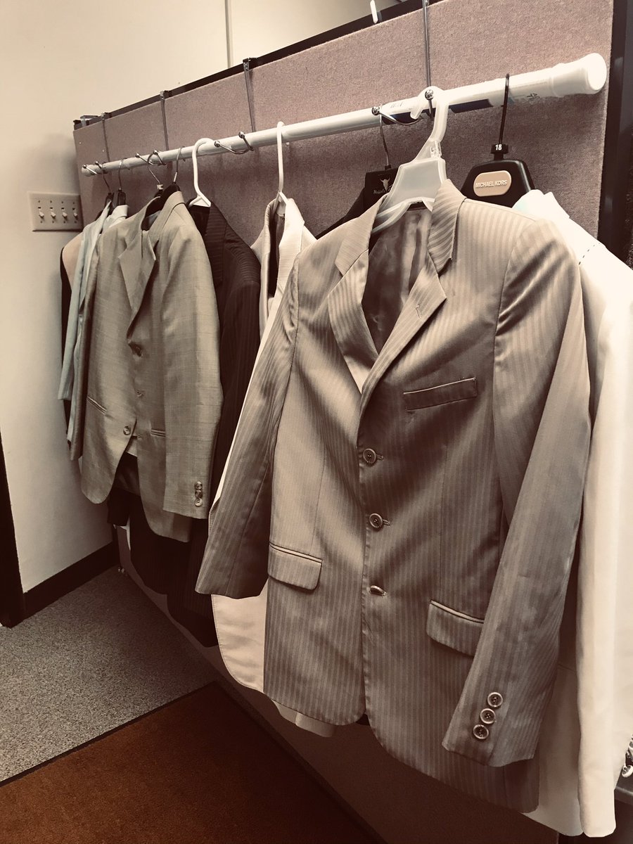 ComOptBridget's tweet photo. You can take on the world with a good suit!  Good job at collecting donations CarolAnn! https://t.co/Csj3cxgkTb