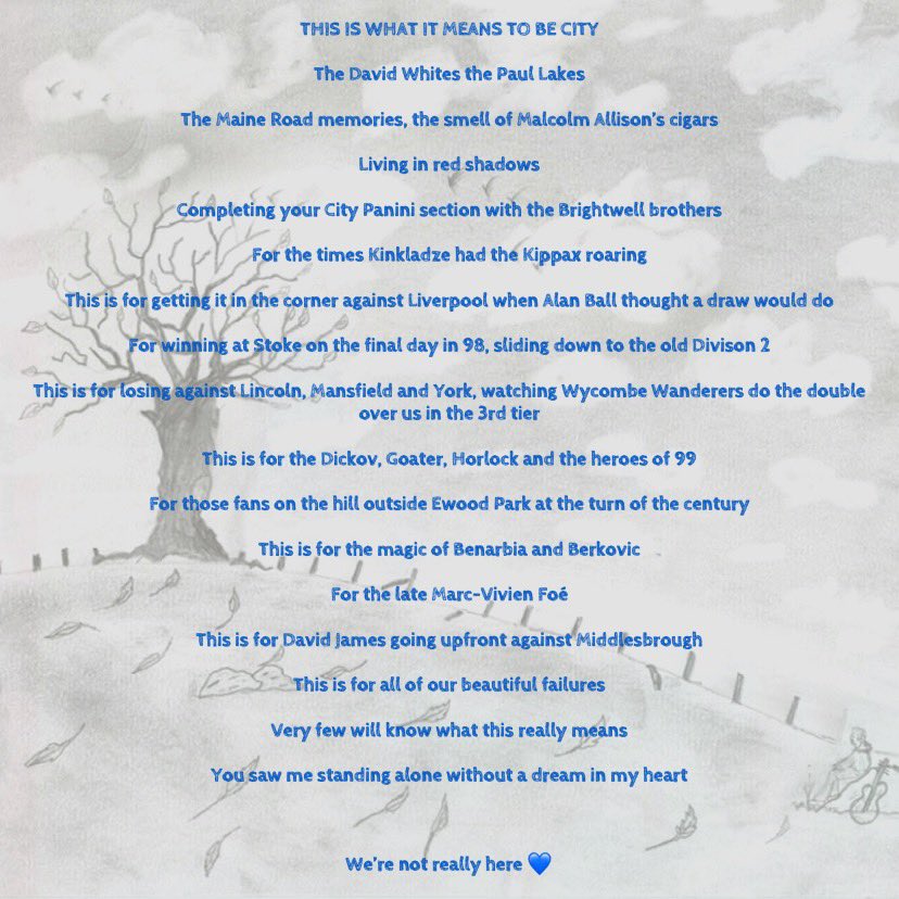 I wrote this ahead of the Champions League Final. #ManCity fans from my generation have been through the wringer and despite everyone saying it’s all down to the 💰 💵 I’m still pinching myself everyday #ChampionsLeagueFinal #mcfc