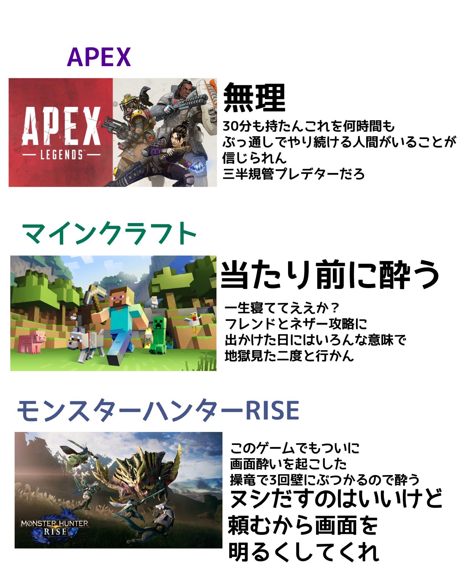 プレイするには酔い止め必須 画面酔いしやすいゲームたち 話題の画像プラス