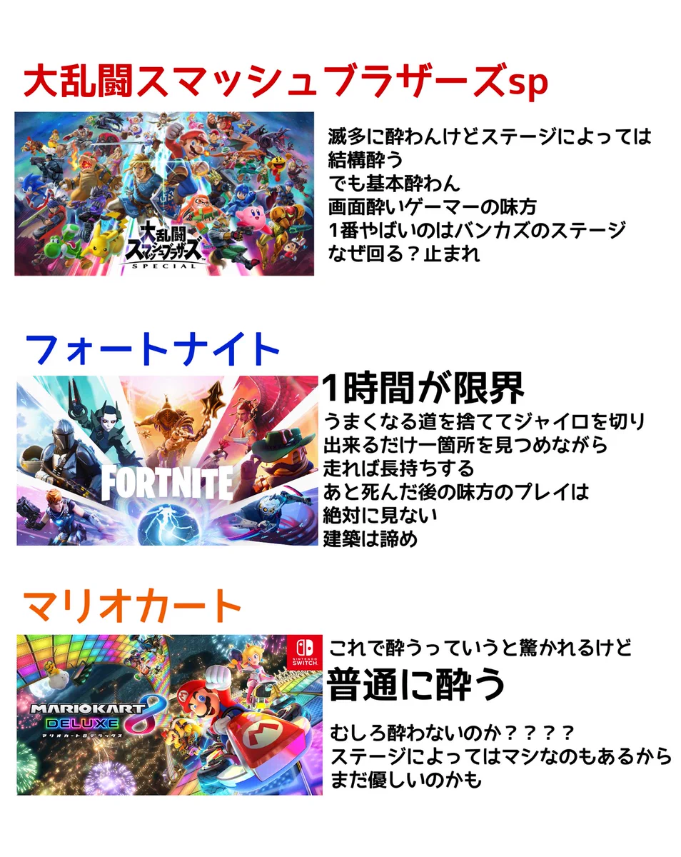 プレイするには酔い止め必須！？画面酔いしやすいゲームたち！