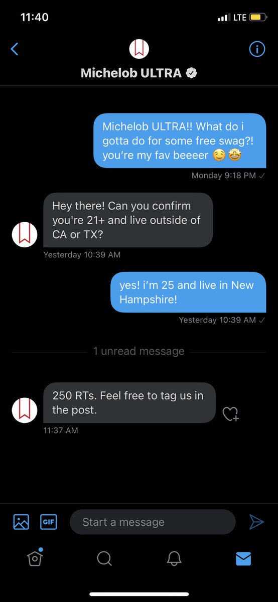 mk_russo's tweet photo. y’all help a homie out!! 250 retweets and @MichelobULTRA’s gunna hook a girl up! 🤩🤪 https://t.co/9yHqhHDTbv