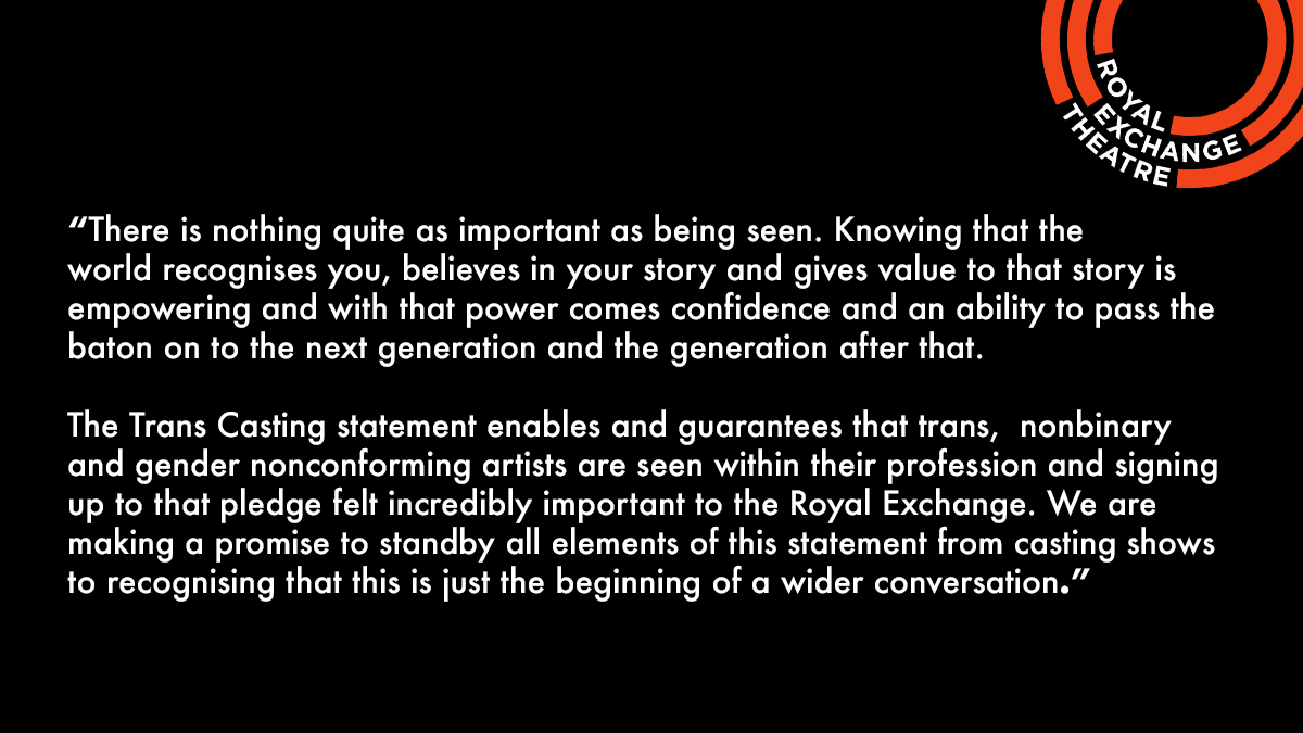 rxtheatre's tweet photo. Really proud to have signed up to the #TransCasting Statement. Find out more here >>https://t.co/n6nQQ1tyRM https://t.co/1NvTmYcl8W