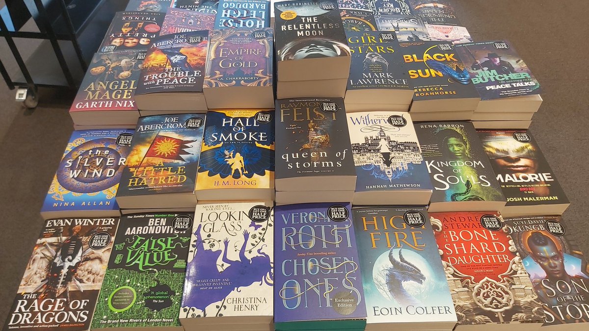 L1Geekery's tweet photo. Our latest choice of bestselling sci-fi and Fantasy paperbacks, all on our Buy One Get One Half Price offer. https://t.co/f3ddS039JN
