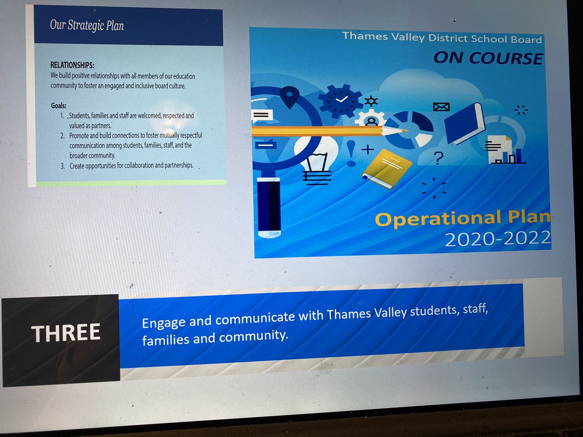 Grateful for the opportunity to present to New Admin. this morning with our Chair of <a href="/ThamesValleyPIC/">TVPIC</a> and President of <a href="/TVCHSA/">TVCouncil of H&S</a> on establishing relationships to engage with our parents and caregivers in support of our <a href="/TVDSB/">Thames Valley DSB</a> Strategic Plan and Operational Plan. #tvdsbproud