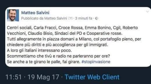 Oggi #Salvini scrive post su #CarlaFracci. Dimentica, però, un piccolo particolare: i social hanno una memoria sconfinata. 😆