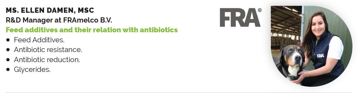 The Feed Stage at the Virtual All About Feed Forum is at the seventh presentation of the day. This presentation is presented by Ms. Ellen Damen from <a href="/Framelco/">Framelco</a>. She will present about “Feed additives and their relation with antibiotics”. Join us here ow.ly/haUb50EVwZP
#vaaff