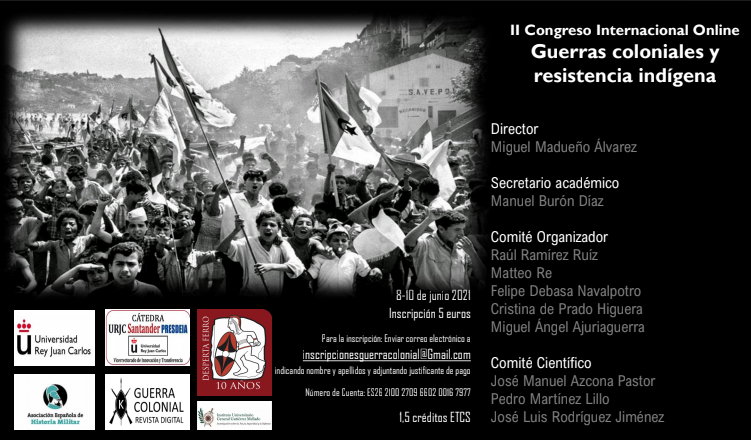 asehismi's tweet photo. En junio tendrá lugar una importante cita para @asehismi en colaboración con @urjc @DespertaFerro @ColonialGuerra @IHyCM_ET, el II Congreso Internacional Guerras coloniales y resistencia indígena, dirigido por nuestro socio Miguel Madueño. https://t.co/3zcXJWdzN1