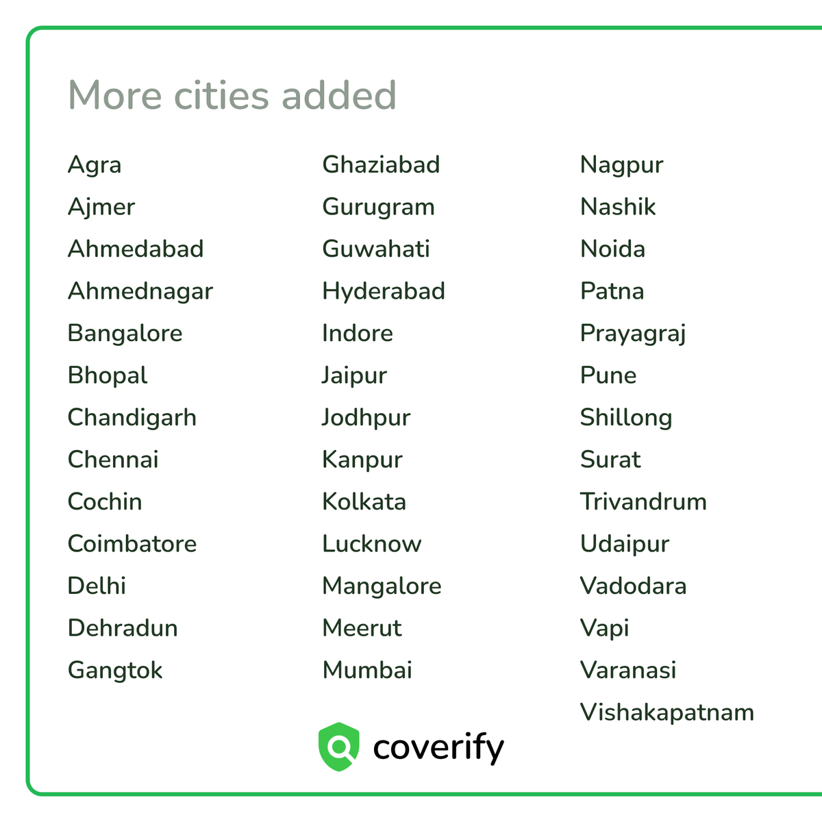 cov3rify's tweet photo. https://t.co/uLnfXMASA1 now has resources from 40+ cities
#coverifiers #CovidResources #CovidRelief #CovidIndia #CovidIndiaHelp #Agra #Dehradun #Patna #Prayagraj #Noida #Nashik #Meerut #Cochin #Trivandrum #Lucknow #Vishakapatnam and many more https://t.co/mDkxfISqq7