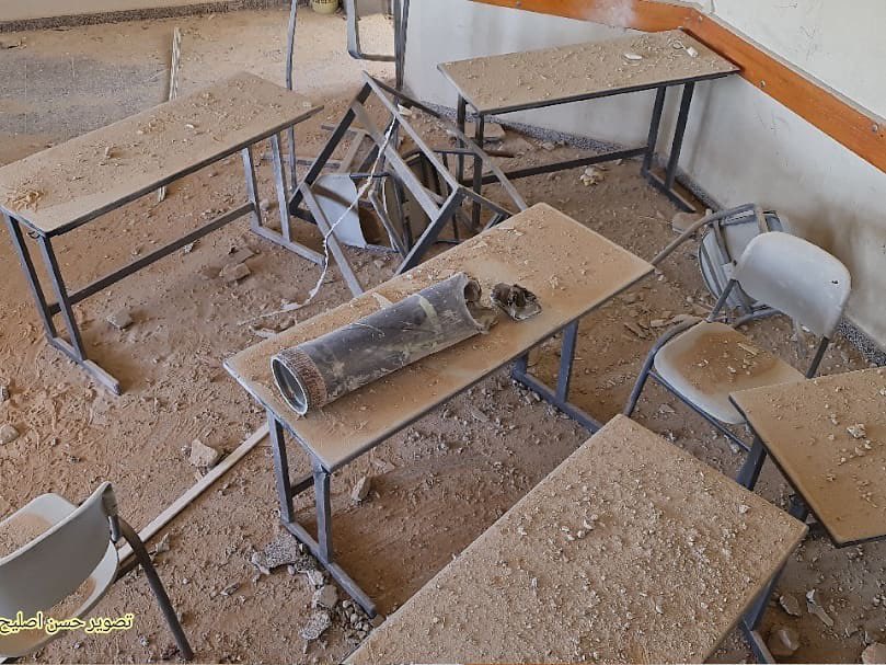 MuhammadSmiry's tweet photo. A school in Gaza due to the Israeli aggression. https://t.co/xmHgUuVTZr