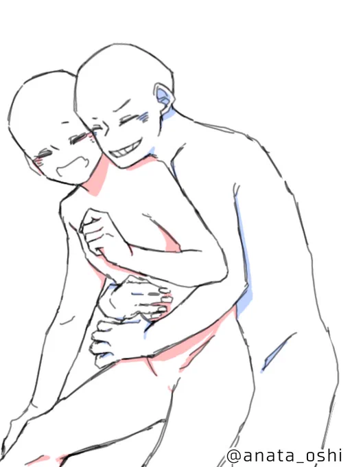 #トレス素材
#あなたの推しで描いてくれ
> ピュアなカップルのトレス素材が欲しいです 