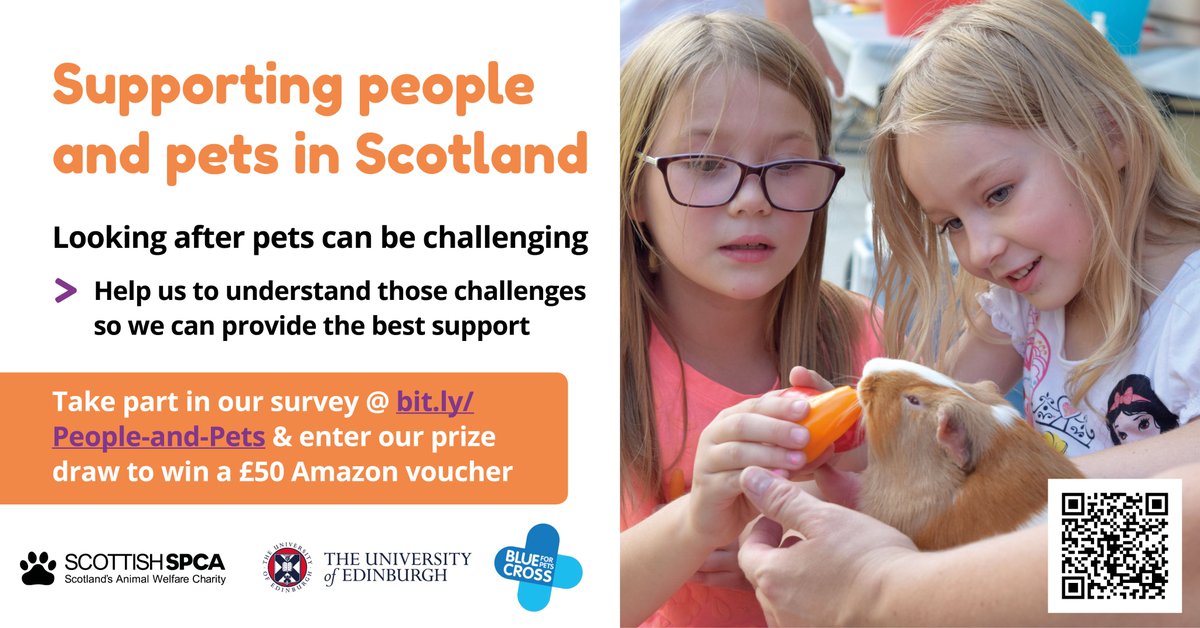 CAAR - Children, Adolescents & Animals Research (@childanimals) on Twitter photo It is rarely easy giving up a pet - please help us understand the challenges and situations that lead people to give up (or think about giving up) a pet
bit.ly/People-and-Pets
Click through to the end to reach the prize draw link😉
<a href="/ScottishSPCA/">Scottish SPCA 🐾</a> <a href="/The_Blue_Cross/">Blue Cross UK</a> <a href="/EdinUniHealth/">School of Health in Social Science</a> It is rarely easy giving up a pet - please help us understand the challenges and situations that lead people to give up (or think about giving up) a pet
bit.ly/People-and-Pets
Click through to the end to reach the prize draw link😉
<a href="/ScottishSPCA/">Scottish SPCA 🐾</a> <a href="/The_Blue_Cross/">Blue Cross UK</a> <a href="/EdinUniHealth/">School of Health in Social Science</a>