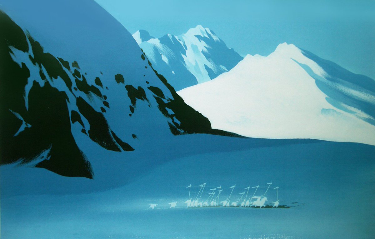 ani_obsessive's tweet photo. Visual development art by Hans Bacher for Mulan (1998), dir. Barry Cook and Tony Bancroft, Walt Disney Feature Animation https://t.co/qGDbY9I9hM