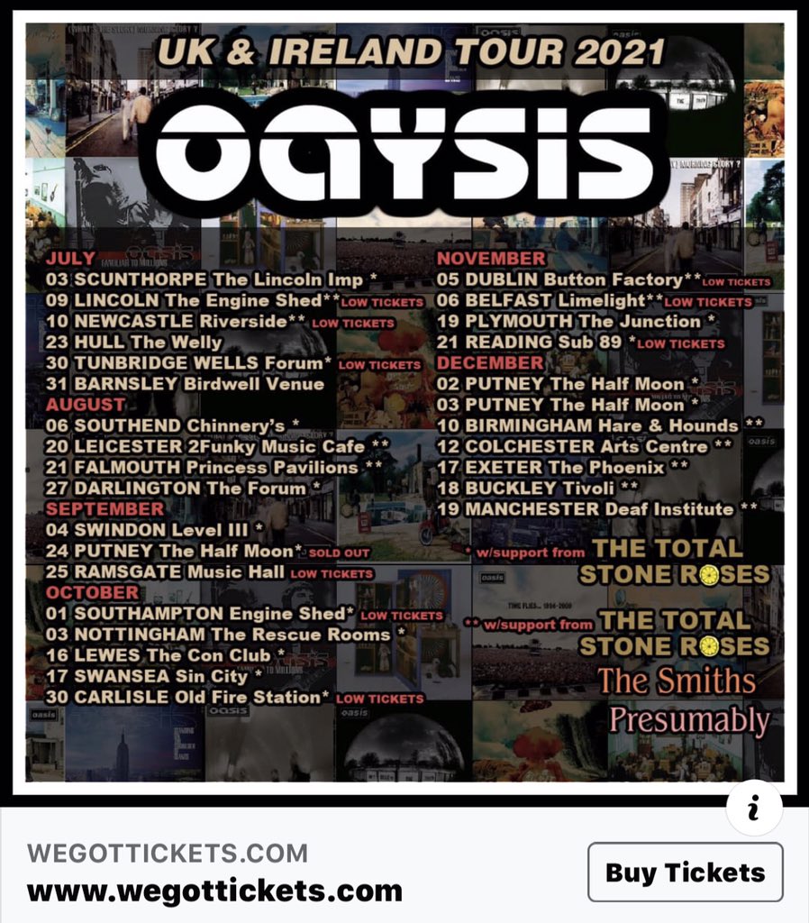 LepesVlad's tweet photo. @liamgallagher Going to see Oaysis &amp; The Total Stone Roses 3rd July. Hey Lila. https://t.co/0u1iX6FnQh