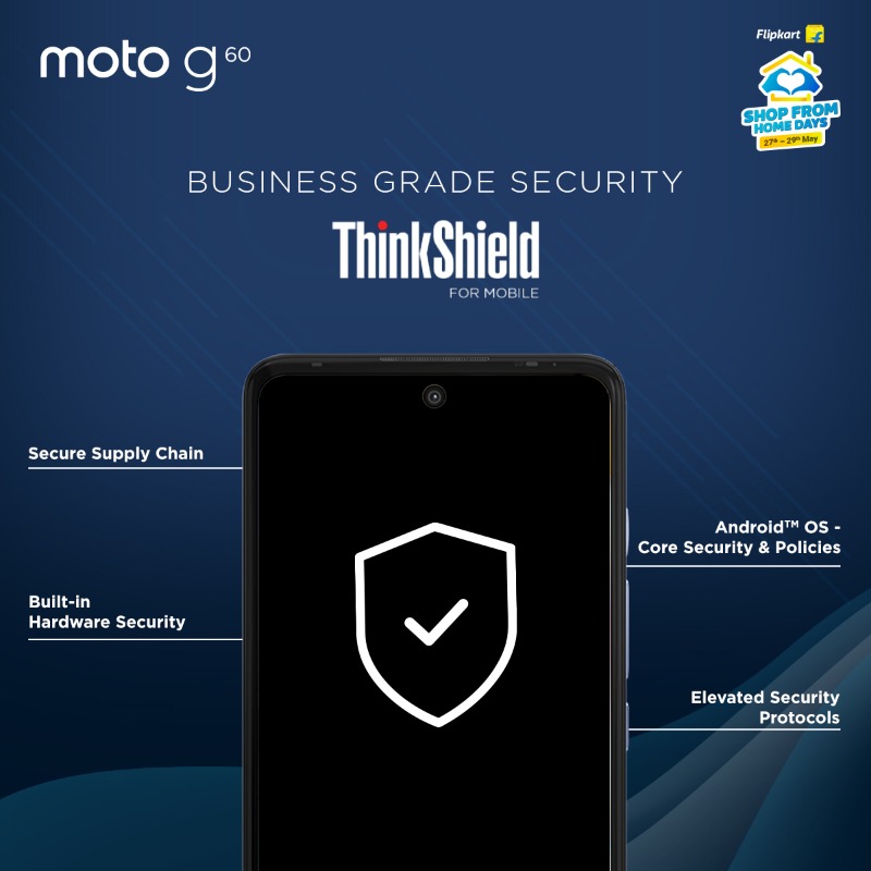 motorolaindia's tweet photo. Here's another chance for you to #GoBeyond with #motog60's most affordable rear 108MP + Highest 32MP Selfie Camera, SnapdragonTM 732G & more! Head to @Flipkart's #ShopFromHomeDays sale to avail instant 10% off using HDFC bank credit cards & EMI transactions.
