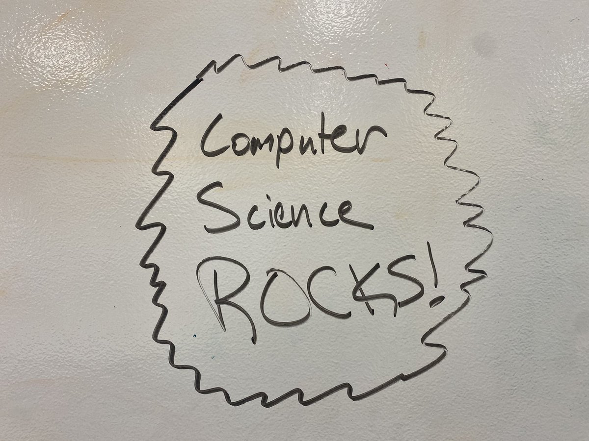 KellyPared's tweet photo. Sometimes our whiteboards are just places where kids can doodle and express their thoughts! @smtibor @teachingpython #computersciencerocks #Doodles https://t.co/bo13URdUxa