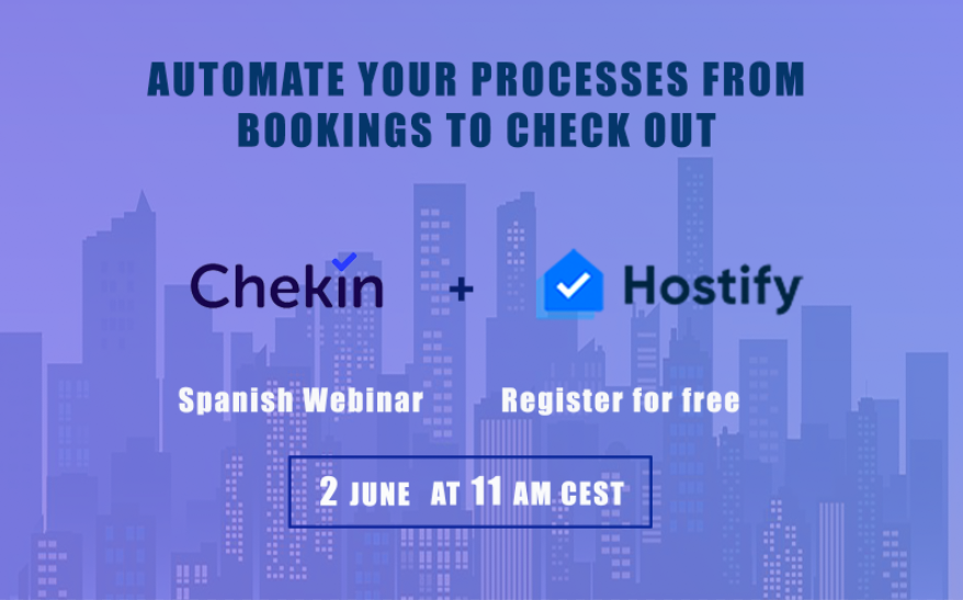 Hostifycom's tweet photo. After the success of our last #webinar with @CheKinapp, we wanted to repeat it, but this time in Spanish!
Automate your System and boost your Vacation Rental business. Confirm your attendance on the following link: 👇
https://t.co/SUggnNEUM1
#checkinonline #automation #rentals https://t.co/gQnRgmoJOg