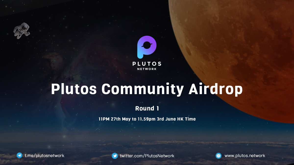 Plutos Network (@plutosnetwork) on Twitter photo Plutos Community #Airdrop: Round 1.
🌍
As part of our giveback series thanking our Plutos community, we're giving away a total of 100,000 $PLUT tokens in two rounds of airdrops.
- RT and follow <a href="/PlutosNetwork/">Plutos Network</a>
- Tag a friend
- Complete all steps here: bit.ly/3yFsDbf Plutos Community #Airdrop: Round 1.
🌍
As part of our giveback series thanking our Plutos community, we're giving away a total of 100,000 $PLUT tokens in two rounds of airdrops.
- RT and follow <a href="/PlutosNetwork/">Plutos Network</a>
- Tag a friend
- Complete all steps here: bit.ly/3yFsDbf