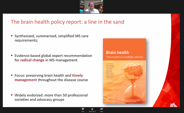 MSBrainHealth's tweet photo. Great to hear from Prof Jeremy Hobart about the opportunities for improving MS care #MSBrainHealth https://t.co/NMa56A03p7