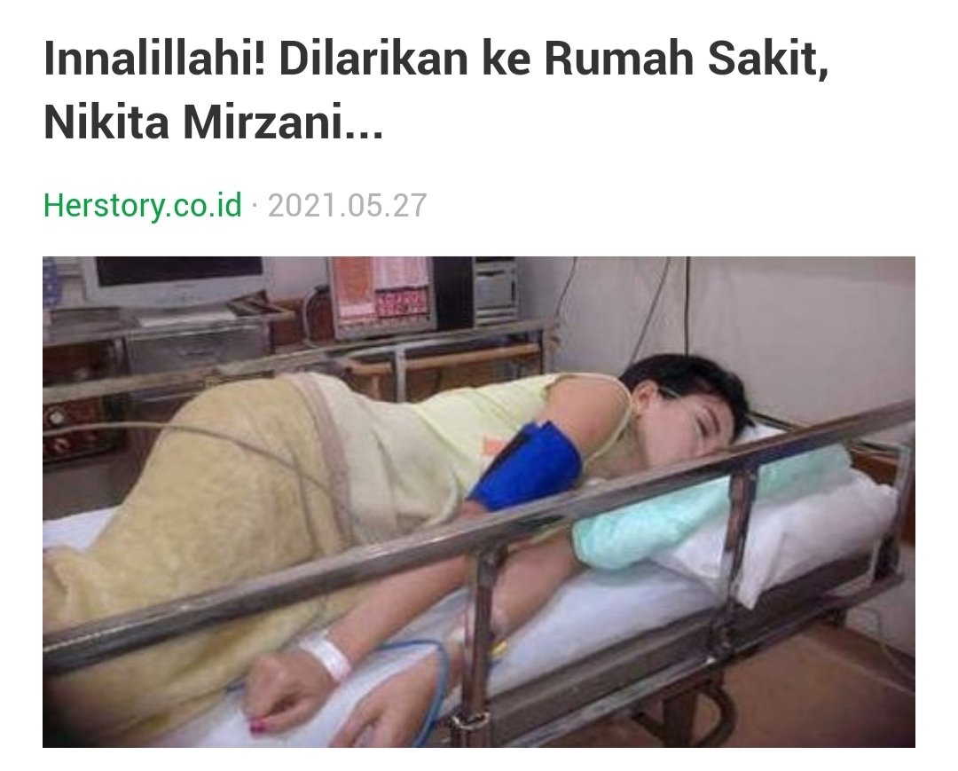octajo__'s tweet photo. Ada kabar menyedihkan dari Nyai Nikita Mirzani. Kini kondisinya sedang enggak sehat dan dirawat di rumah sakit. Biasanya ceria dan aktif, kini Nikita Mirzani tengah tergolek di ruang perawatan.

Semoga Nyai kembali sehat..✊
Amin🙏 https://t.co/hTaQrKJ37g