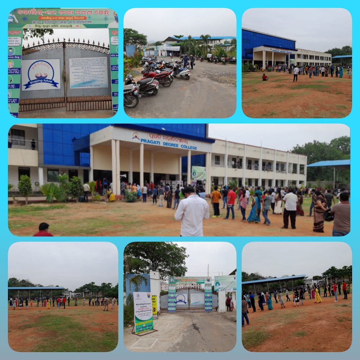 ConceptPragati's tweet photo. Covid Vaccination at Pragati College.
Pragati has also stood for the people. In this grim situation also we are providing free oxygen cylinders to needy and serving as Vaccination centre. Registered higher vaccination administration in bhawanipatnabon first day. #CoronaVaccine https://t.co/j37En6vT2b