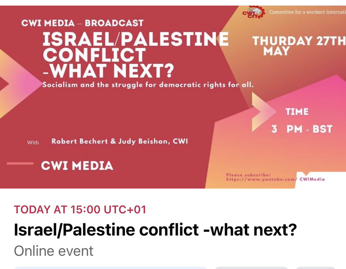 Israel/Palestine Conflict - What Next?fb://event/?id=926822744554395