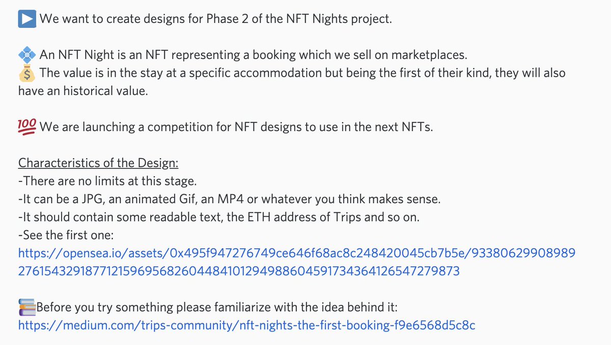 tripscommunity's tweet photo. NFT Bookings Design Competition

join here https://t.co/ditreEexiB https://t.co/70fItJnukT