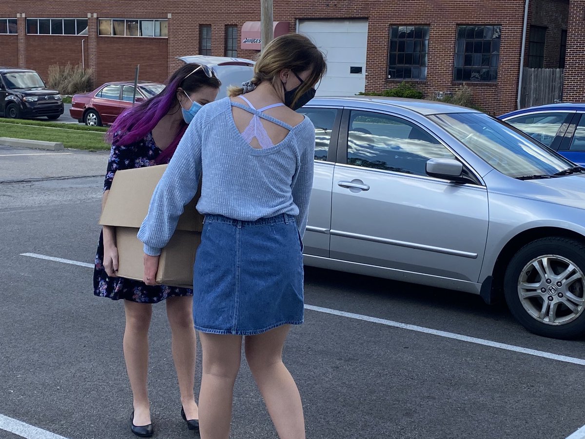 MiamiEastHS's tweet photo. NHS members Paetyn G. &amp; Cyrena M. chose to collect items for Partners in Hope as their Senior Service Project.  Students brought in household items like toothbrushes, laundry soap, hand soap, and shower supplies to help those in need. Paetyn &amp; Cyrena delivered the items last week https://t.co/dyf1ZGT7zJ