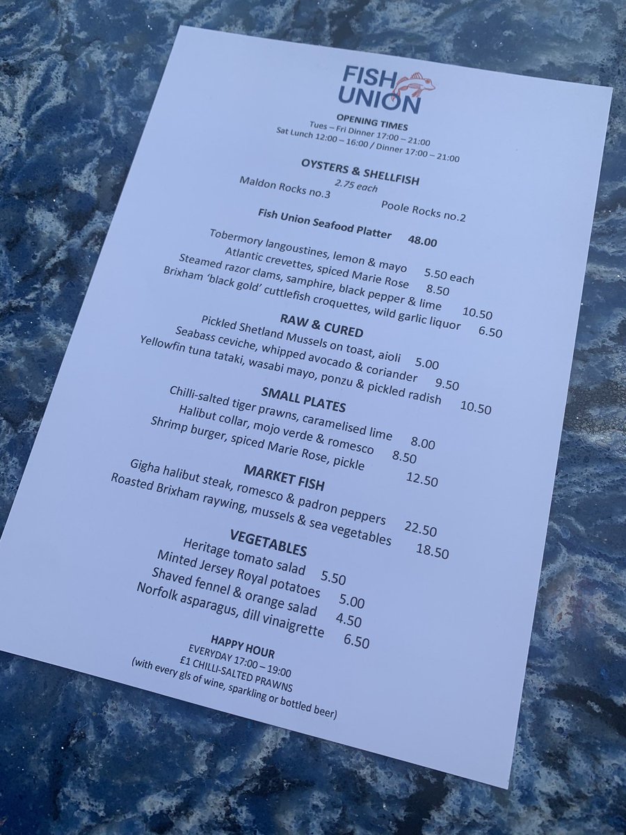 FishUnionLondon's tweet photo. Suns out, guns out, get yourself down for some of our seafood! tonight’s menu @FishUnion ! @VisitChis #seafood #bromley #london #fish #fresh https://t.co/x6j3uf6olM