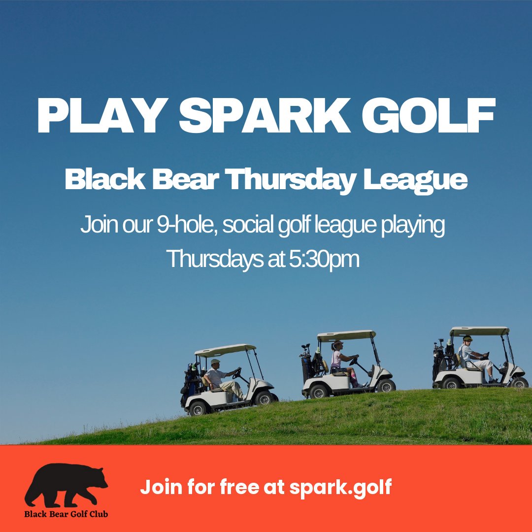 blackbeargolf1's tweet image. Looking to join a golf league during week? Try Spark Golf League. Playing tonight at 5:30pm 🏌️ Join for free now at spark.golf #sparkleague #blackbeargolfclub #eustisgolf #floridagolf #golfleague
