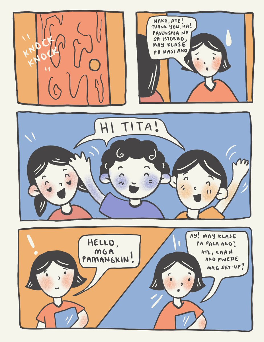 upbroadguild's tweet photo. #AngGustoKoMaging, KABANATA IV
Sa nakaraang kabanata, natuklasan ni Tantan na hindi biro maging isang magsasaka. Ganun din kaya ang pagiging guro? Kilalanin naman natin ang kaniyang Tita. 👩🏽🏫
Isinulat nina: G.D at P.D.
Iginuhit ni: A.A.
(1/3)
#RESONATE22
#BroadGuildWeek2021 https://t.co/KExveeJEFq