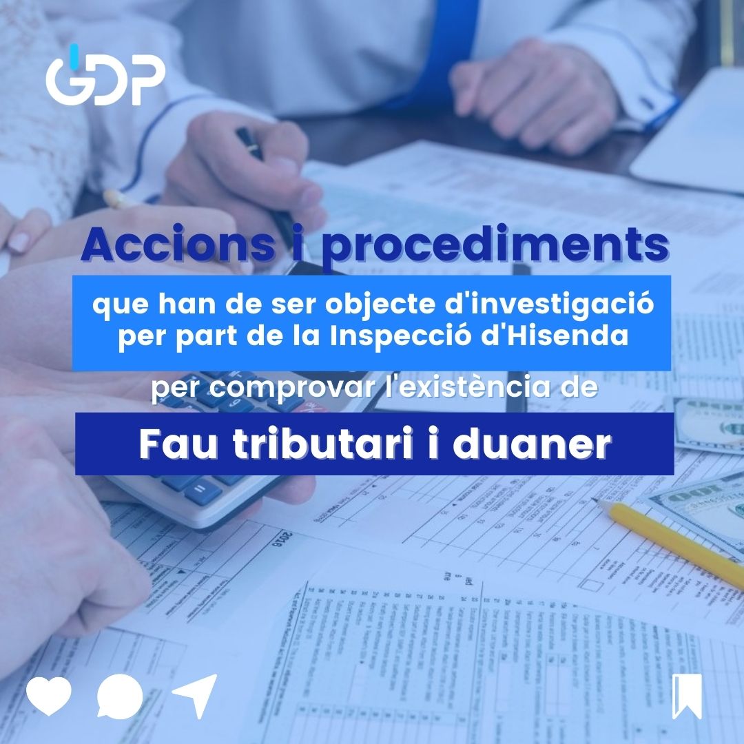 GPimes's tweet image. 📣 Entra al post i coneix totes les accions i procediments que han de ser objecte d'investigació per part de la inspecció d'Hisenda per comprovar l'existència de frau tributari i duaner.

👇👇
gestoriadepimes.com/inspeccio-dhis…

#hacienda2021 #inspeccionhacienda #autonomos