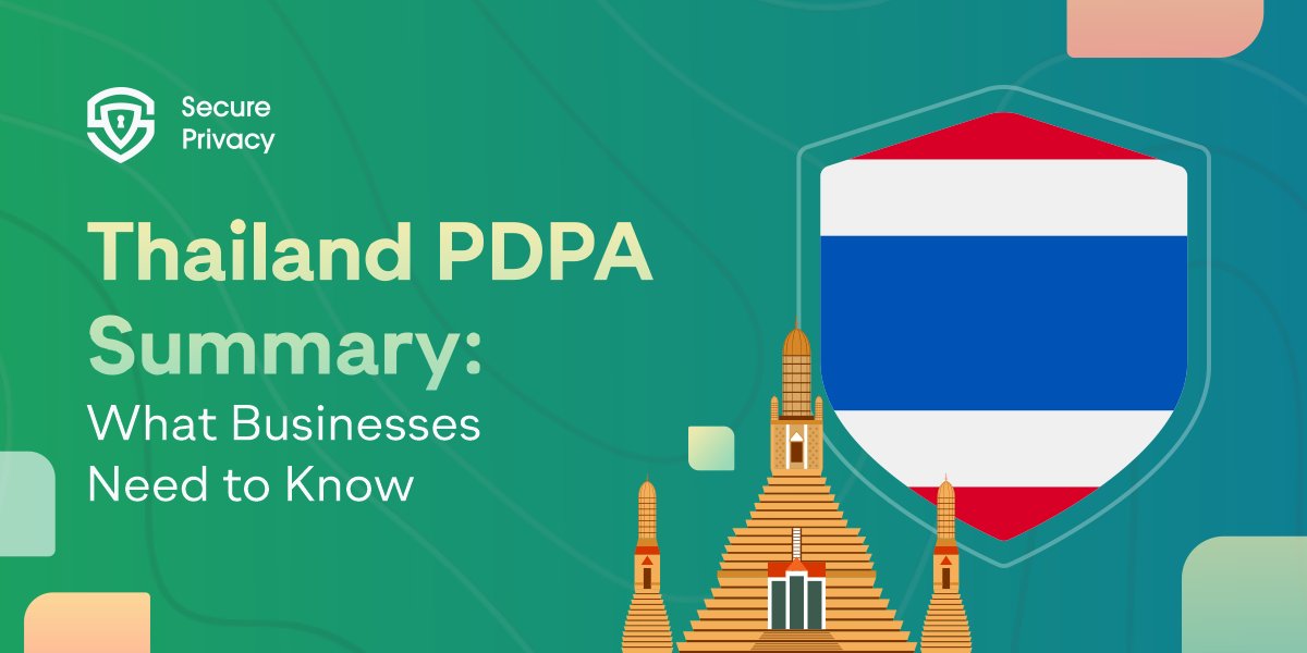 SecurePrivacyAI's tweet image. Thai 🇹🇭 PDPA's effective date has once again been postponed. Due to the pandemic, #PDPA enforcement is now scheduled 📅 to begin on 1 June 2021. 

Does your business need to comply with Thailand's Data Protection Act?
Check out #SecurePrivacy's PDPA Guide: secureprivacy.ai/blog/thailand-…