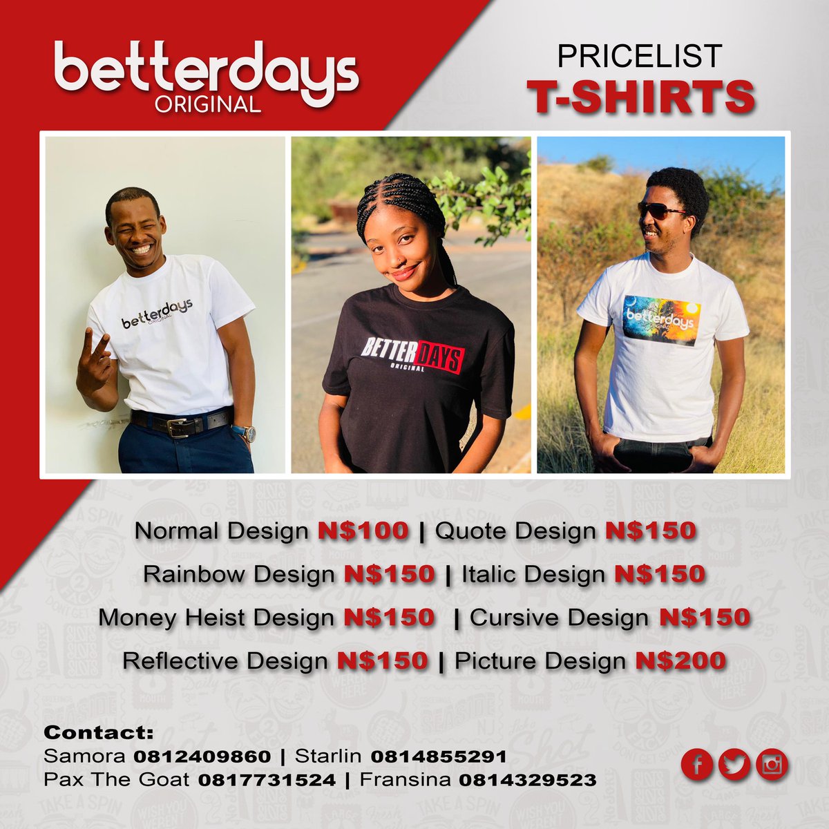 svmorv's tweet image. Dear Valued Clients,
Do take note of our official Products PriceList of all the various designs. Also do note that we strictly work on a "Pay As You Order" basis

Thank You