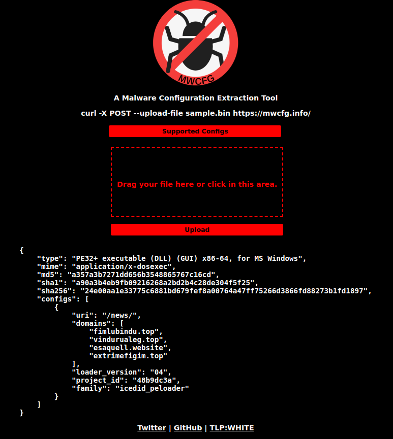 c3rb3ru5d3d53c's tweet photo. #IcedID #PELoader #Malware Config Extraction now available on https://t.co/vHug7ZEJzI 🥳 🎉
Special thanks to @Myrtus0x0 for the PR!
Happy hunting! 🥳 🎉
All code is open-source, see links below.
https://t.co/O26qJEQaLW
https://t.co/iVYTPSuEmE https://t.co/s1tJmgmvo2