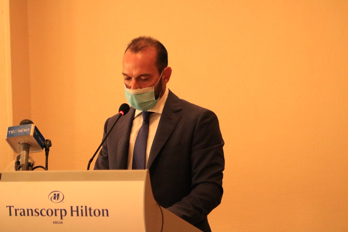 adedoyinadeeso's tweet photo. The representative of the Government of Italy @sebastiano giving his goodwill message at the ongoing Launch of Harmonized Gender Audit Report by @cleenfoundation @benolugbuo @unwomenNG @Fu_invictus
#ForcedMigrationNG https://t.co/MpUeP6kZYz