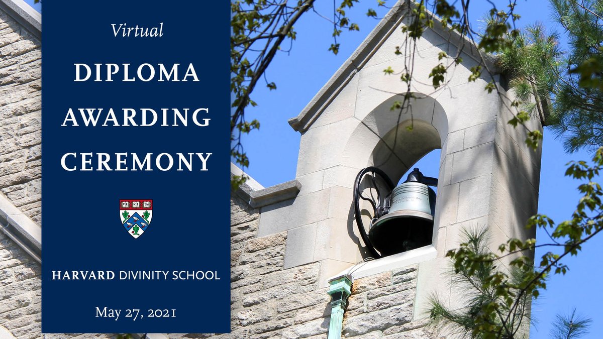 HarvardDivinity's tweet photo. Today is the day!! Congratulations, class of 2021. We can't wait to celebrate you in just a few hours.

Join us as we honor our graduates today at 12:30 pm. Set a reminder for our YouTube premiere: https://t.co/OPftc0uKon

#Harvard21 #HDS2021 #harvarddivinity #harvardalumni https://t.co/azuDHb9gAt