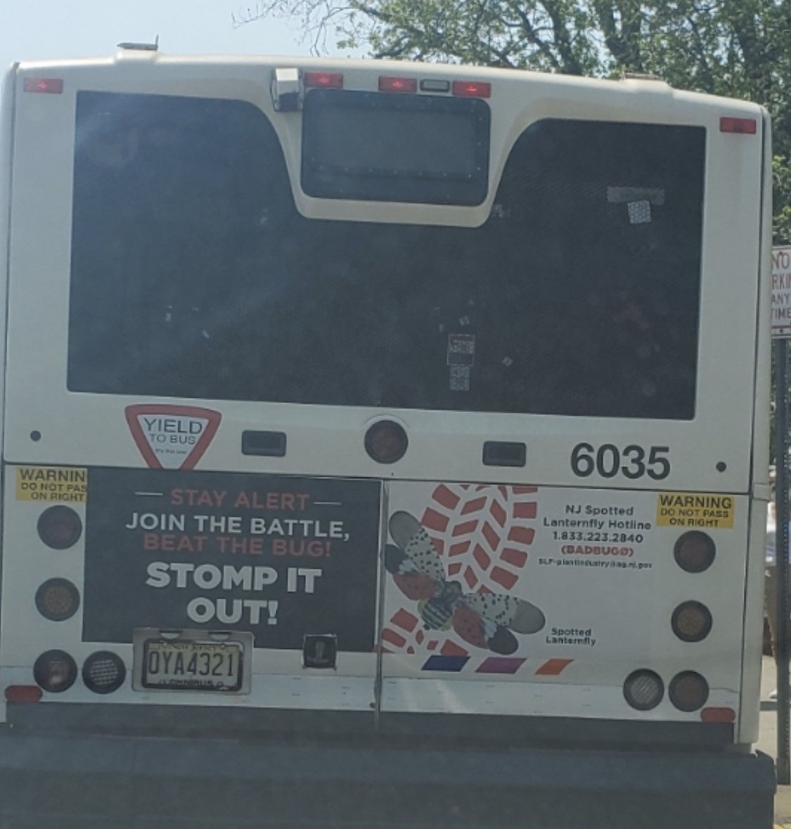 Saw this bus advertising the spotted lanternfly invasion yesterday. This exact advertisement is what started this whole project!  <a href="/Ps28jc/">PS 28 Jersey City</a> <a href="/STEMExpeditions/">STEAM Expeditions</a> <a href="/ecybermission/">eCYBERMISSION</a> #ecyber21 #lanternflies #stoptheinvasion #invasivespecies