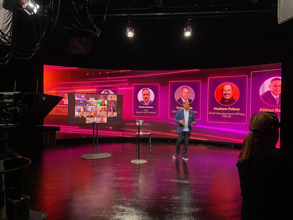 Amdocs's tweet photo. And it’s a ‘Go!’ For the kickoff of our #ATAC21 event! @This_AnthonyG takes the stage to update on what we’ve been doing at Amdocs, and how we can work more closely with our customers to build the connected society of the future! https://t.co/xDKPsDFmrQ