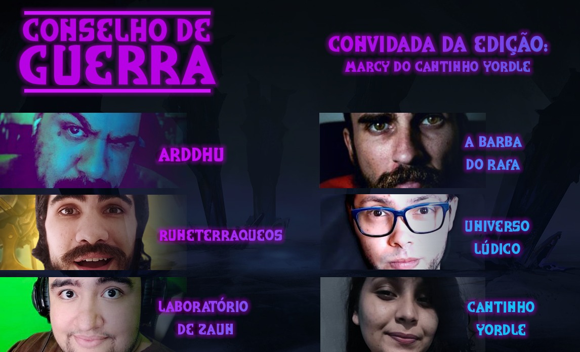 Abarbadorafa's tweet photo. Hj às 14:00 teremos o Conselho de Guerra, onde o @uni_ludico, @arddhu, @snuklee, @zdarkyoshi e eu nos reuniremos com a @Marrcy7 para falarmos sobre Lore, Runeterra e tudo o que há de bom (ou não).

A transmissão será simultânea em todos os canais

o meu: https://t.co/QDoFmbAIGm https://t.co/CJMtPDBaCk